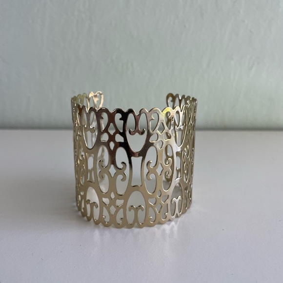 Thin Gold Colored Cuff Bracelet